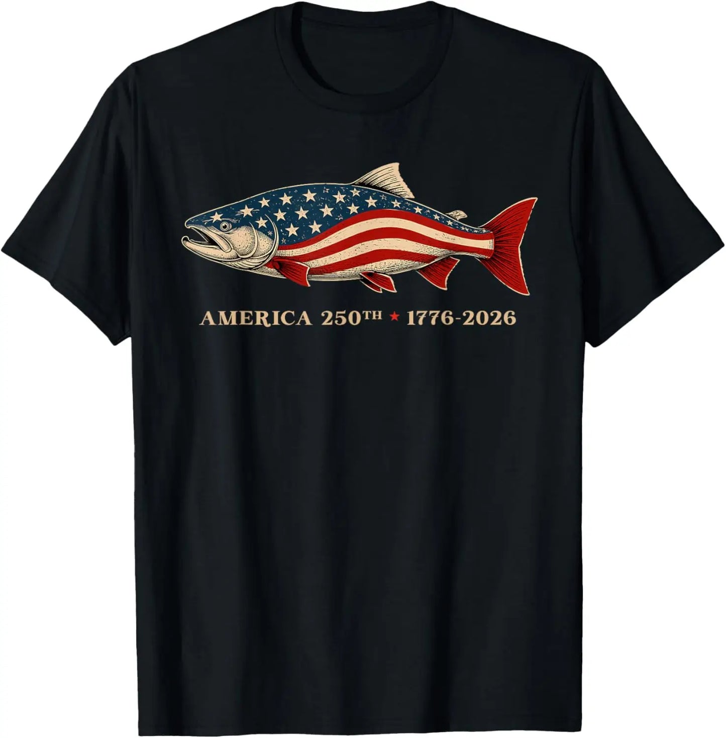 Salmon Freedom 250 USA T-Shirt