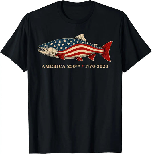 Salmon Freedom 250 USA T-Shirt