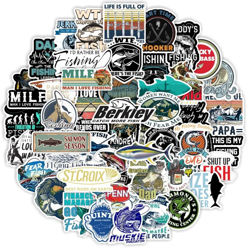 Angler's Fishing Decal Pack: 30 Stickers – Tackling The Water
