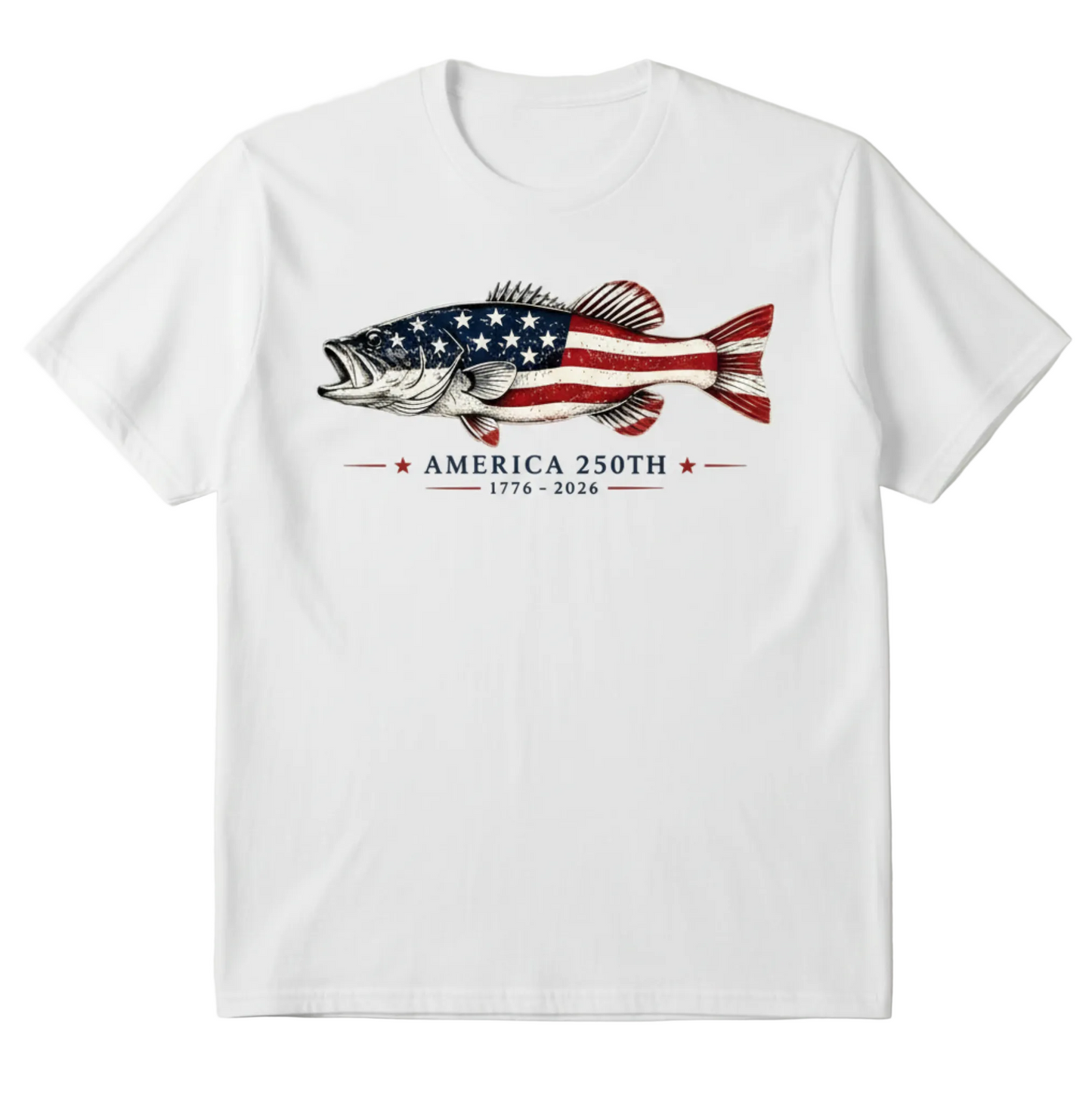 Largemouth Bass Freedom 250 USA T-Shirt
