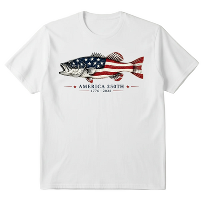 Largemouth Bass Freedom 250 USA T-Shirt