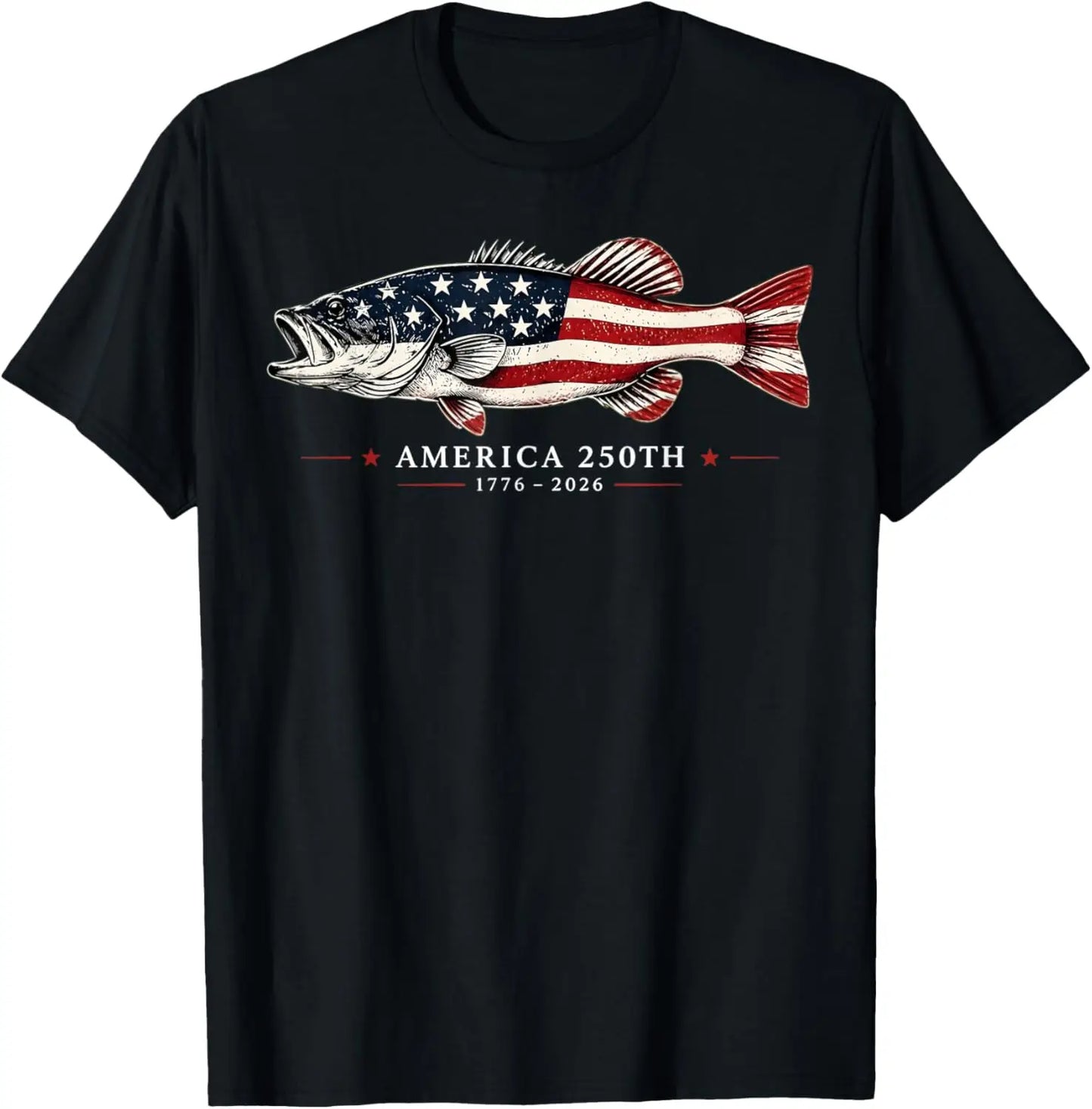 Largemouth Bass Freedom 250 USA T-Shirt