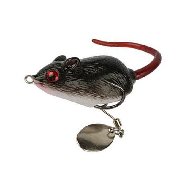 SANWOOD Mouse Rat Shape Bait Freshwater Saltwater Fly Fishing Lure with  Double Hooks 